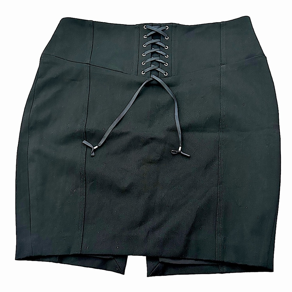 NWT! Express Black Lace Up Corset Skirt in Women’s Petite 12